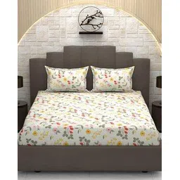 mafatlal 150 TC Printed Queen-Size Bedsheet with Pillow Covers-picture-50