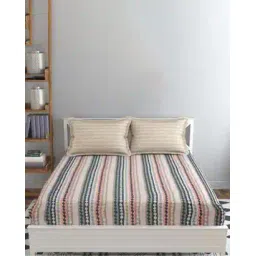 mafatlal 150 TC Striped Double Bedsheet with Pillow Covers-picture-19
