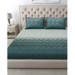 mafatlal 186 TC Geometric Print King-Size Bedsheet with Pillow Covers-picture-35