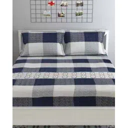 mafatlal Geometrical Print King Size Bedsheet with 2 Pillow Covers-picture-29
