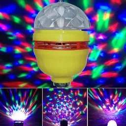 mafya BEST BUY 360 Degree LED Crystal Rotating Bulb Magic Disco LED Light, LED Rotating Bulb Light Lamp Colorful Magic DJ Laser Light Lighting Disco Party Bulb for Party Home Diwali Decoration, Single Disco Ball-picture-34