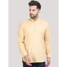 MAG Men Beige Cotton Straight Kurta-picture-26