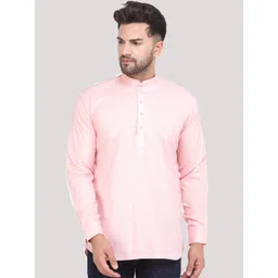 MAG Men Pink Cotton Straight Kurta-picture-31