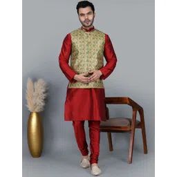 MAG Men Solid Kurta with Churidar-picture-52