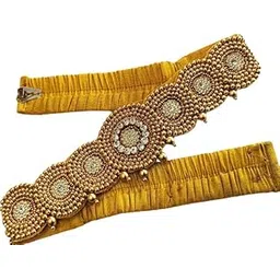 maggam fashion Perfect Golden Vaddanam and Kamarbandh | Women's Saree Belt for Ethnic Wear | Saree Belt for Women, Waist Belt-picture-40