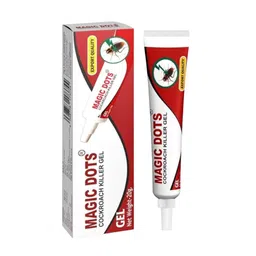 Magic Dots Cockroach Killer Gel Pack of 4 x 20g - Anti Cockroach Gel for Home Kitchen - Natural Herbal Ingredients - Effective Cockroach Gel for Pest Control - Convenient Gel Application image 1