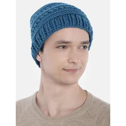 Magic Needles Men Blue Woollen Crochet Beanie-picture-10