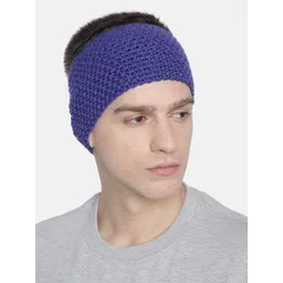 Magic Needles Men Ink Blue Self-Design Knitted Bandana Woollen Headband-picture-35