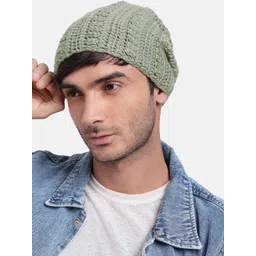 Magic Needles Men Self Design Crochet Beanie-picture-24