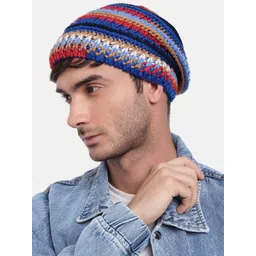 Magic Needles Men Self Design Crochet Beanie-picture-22