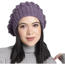 magic needles Winter Woolen Cap (Handmade Womens Slouchy Shroom Beanie (Purple Haze FBA)-picture-48