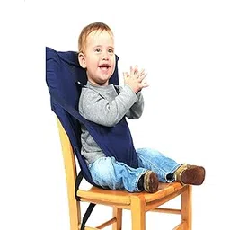 Magic Seat Portable Baby Chair Long Strap Safety Seat Harness for Toddler, Travel Easy High Booster Seat Cover for Infant Eating/Feeding with Adjustable Straps Shoulder Belt, 7 to 36 months Kid (Navy Blue)-picture-10