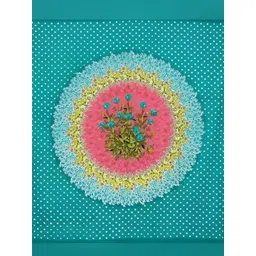 MAGICAL Green Floral Printed 104 TC Cotton Queen Bedsheet Set image 4