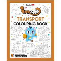 magicbox Inkmeo Transport Colouring Book - English image 1