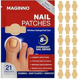 MAGINNO® Original 21 pcs Over-Night Renewal Nail Treatment Patches Hydrogel Nail Care Fast Effective Nail Repair Patches-picture-13