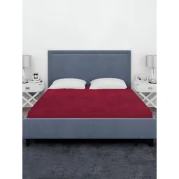 Magixy Maroon Terry Water Resistant Mattress Protector-picture-23