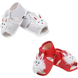 maglu Kids Unisex New Born Baby Cute Printed Stylish Fashionable, Lightweight Fabric Shoes/ Infant booties/Kids Footwear/ Baby Booties / Sandals for summer for boy and girl (up to 0-10 months) Multicolour Pack of 2-picture-14