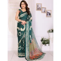 MAGNEITTA Tie and Dye Printed Saree With Blouse Piece-picture-32