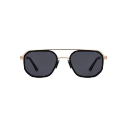 MAGNEQ Unisex Black Polarised Lenses Golden Square Sunglasses MG 9832/S C4-picture-25