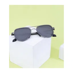MAGNEQ Unisex Grey Polarised Lenses Grey Aviator Sunglasses MG T008/S C4-picture-21