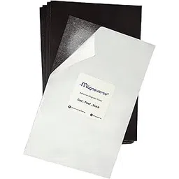 magneverse 0.7mm Pack of 5 Magnetic Sheets with Adhesive, Magnetic Sheet for Fridge Magnets, Adhesive Magnet Sheet for Crafts, Peel & Stick Magnet Sheet for Fridge, 6 inches x 4 inches (5 Sheets)-picture-27