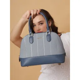 Magnolia Blue Textured Satchel-picture-10