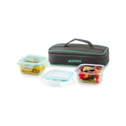 MAGNUS Solid Transparent Borosilicate 320ml Lunch Box Set-picture-40