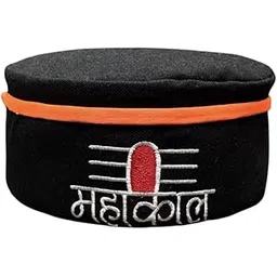 Mahakaal Cap Himachali Woolen Cap/Topi Traditional Cap/pahadi Cap/Black mahakal Cap/mahakal topi-picture-52