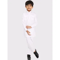 Maharaja Boys Shirt Collar Long Sleeve Pathani With Salwar-picture-30