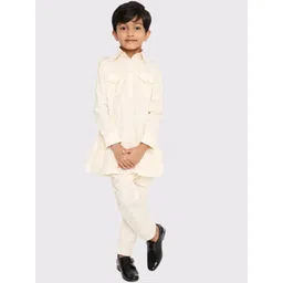 Maharaja Boys Shirt Collar Pathani Kurta With Trouser-picture-13