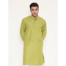 Maharaja Geometric Woven Design Mandarin Collar Straight Kurta-picture-18