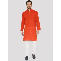 Maharaja Mandarin Collar Regular Kurta with Pyjamas-picture-38