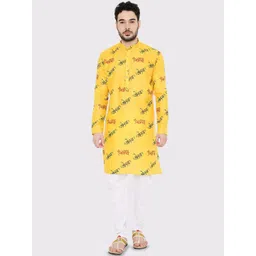 Maharaja Printed Mandarin Collar Straight Kurta-picture-14