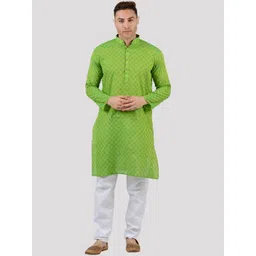 Maharaja Woven Design Regular Pure Cotton Kurta With Pyjamas-picture-27