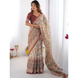 MAHARANI COUTURE Floral Printed Pure Cotton Kanjeevaram Saree-picture-14