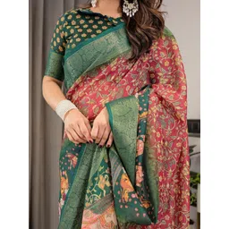 MAHARANI COUTURE Floral Pure Cotton Banarasi Saree image 3