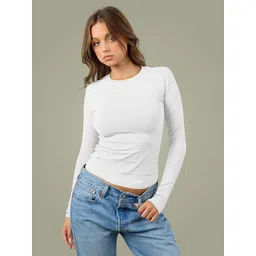 maheshvi Casual Regular Sleeves Solid Women White Top-picture-14