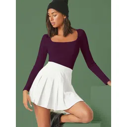 Maheshvi Women Square Neck Long Sleeves Fitted Top-picture-20