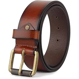 mahetri Classic Mocha Brown Genuine Leather Belt for Men | Formal & Casual Wear (32-44 Inches) | Adjustable Pin Buckle | Handcrafted Belt-picture-13