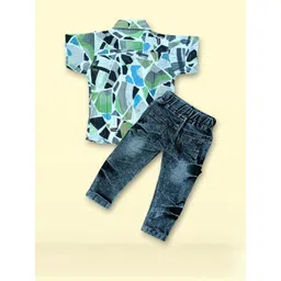 MAHI CREATION Boys Multi Color Marble Printed Casual Clothing Set-picture-11