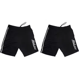 mahi fashion Men's Cotton Hosiery Shorts, Regular Fit, Side Pockets, Black, Summer Wear-picture-6