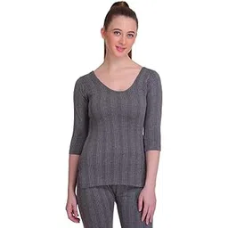 mahi fashion Women Thermal Top Winter Wear 3/4 Sleeves Black Pack of 1-picture-5