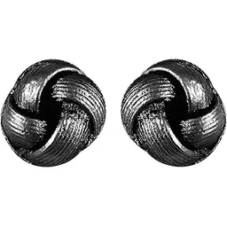 mahi Black Dun Metal Plating Push Back Piercing Stud/Tops Mens Earrings (ER1109861BMen)-picture-15