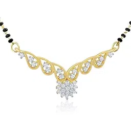 mahi Gold Plated Mangalsutra Pendant with Cubic Zirconia for Women PS1191479G-picture-40