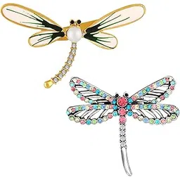 mahi Meenakari Work Enamel Combo of 2 Butterfly-Shaped Brooch/Saree Pin for Women (CO1105793M)-picture-53
