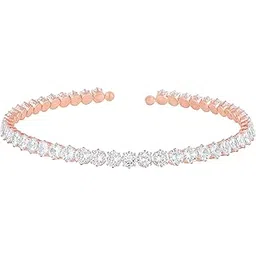 mahi Rose Gold Plated Classic White Cubic Zirconia Studed Adjustable Kada Choker Necklace for Women (PAPS1101849PR)-picture-22
