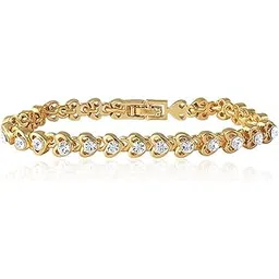 mahi Tiny Hearts Crystal Single Strand Bracelet for Women (PABR1100128PR)-picture-33