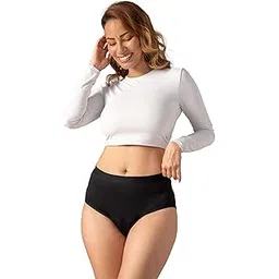 mahina Cotton Period Panty for Girls & Women - Black, No Pads Required, High-Waist, Reusable, Leakproof, No Rashes-picture-49