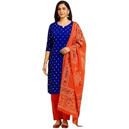 mahisa Women's Unstitched Cotton Salwar Suit Dress Material - Pure Cotton Heavy Embroidered Kameez II Unstitch Bottoms II Mal Mal Dupatta-picture-14