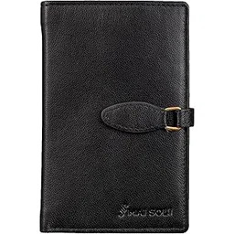 mai soli Genuine Leather Hand Wallet for Women | with 10 Slots for Credit/Debit Card, 4 Hidden and 1 Currency Compartments | Clutch for Girls - Black image 1